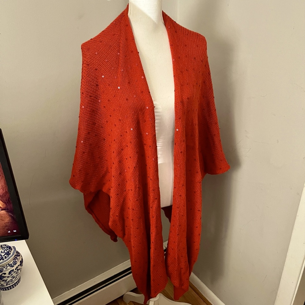 CHICOS. Plus Size, 100% Cotton, Sequin Knit Cover-Up. OS